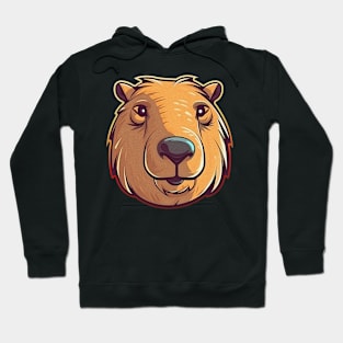 Capybara. Funny logo illustration Hoodie